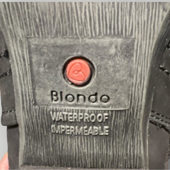 🌻Blondo Black Leather Waterproof Ankle Boots Size 10  | Style # B4935017 - Picture 7 of 11